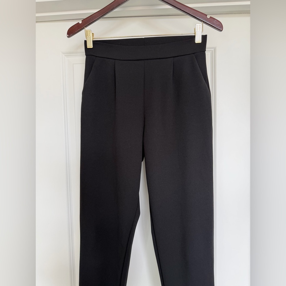 Women’s Black Tailored Ankle-Crop Dress Pants Slant Pockets Size M Work Office - Picture 6 of 8